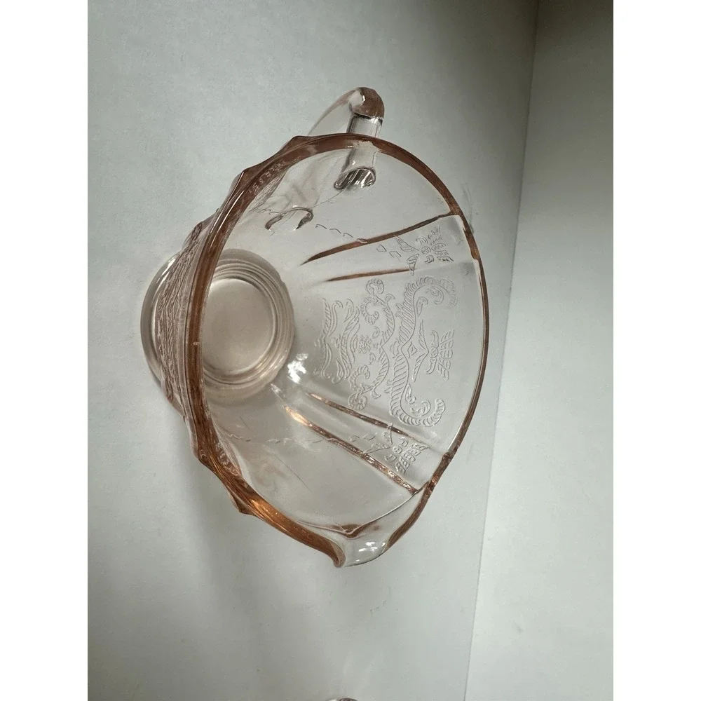 Vintage Indiana Pink Depression Glass Madrid Cream & Sugar 1930's